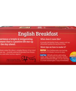 Twinings English Breakfast Black Tea, 100 Individually Wrapped Tea Bags, Smooth, Flavourful, Robust, Caffeinated 100 Count (Pack of 1) 27 71TiKk1B5L