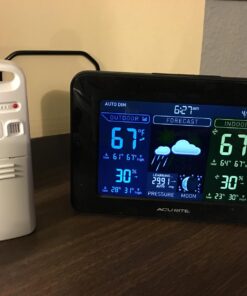 AcuRite 02027A1 Color Weather Station with High Low Temperature and Humidity with Moon Phase, Dark Themed (02027A), Black Display 35 71TifMRHA7L