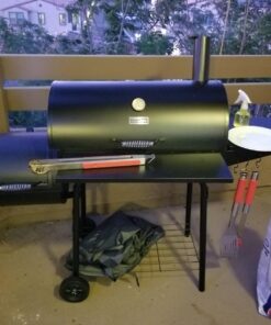 Royal Gourmet CC1830S 30" BBQ Charcoal Grill and Offset Smoker | 811 Square Inch cooking surface, Outdoor for Camping | Black Grill & Smoker 72 71TjBEiklYL 1