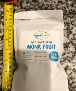 NatriSweet Organic Monk Fruit Extract, 3.5 oz, Pure Monk Fruit Sweetener Organic with No Erythritol, No Fillers, Zero Calories, Pure Monkfruit Sweetener for Keto and Paleo Diet, 322 Servings 30 71TjFCAws6L
