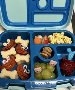 Bentgo® Kids Bento-Style 5-Compartment Lunch Box - Ideal Portion Sizes for Ages 3 to 7 - Leak-Proof, Drop-Proof, Dishwasher Safe, BPA-Free, & Made with Food-Safe Materials (Blue) Blue 38 71TlEpPsW5L