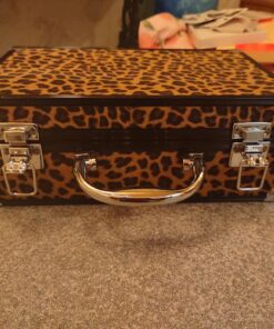SHANY Carry All Makeup Train Case with Pro Makeup Set, Makeup Brushes, Lipsticks, Eye Shadows, Blushes, Powders, and more - Reusable Makeup Storage - Premium Gift Packaging - Leopard 32 71TnhiE0yL