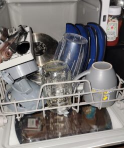 Hermitlux Countertop Dishwasher, 5 Washing Programs Portable Dishwasher With 5-Liter Built-in Water Tank For Glass Door 48 71TnkAJjA7L