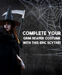 Kangaroo Grim Reaper Scythe Weapon – Prop for Halloween Parties – 40-inch Long Sickle for Kids and Adults – Costume Accessory – Plastic Prop 34 71To5mkML0L