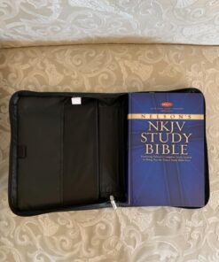 Christian Art Gifts Women's Fashion Bible Cover Serenity Prayer, Aqua/Black Faux Leather, Large 37 71ToIkZqL