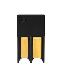 D'Addario Reed Guard - Sax & Clarinet Reed Case - Fits Reeds for Eb Clarinet, Bb Clarinet, Soprano Saxophone, & Alto Saxophone - Holds 4 Reeds - Prevents Warping - Black