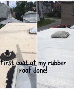 Rubberseal Liquid Rubber Waterproofing and Protective Coating - Roll On White (1 Gallon, White) 1 Gallon 32 71TpDTkg5oL