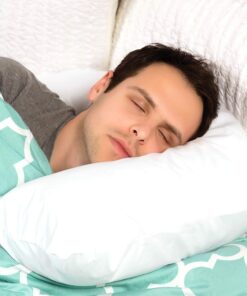 DMI Body Pillow, Side Sleeper Pillow and Pregnancy Pillow with Contoured Support to Eliminate Neck, Back, Hip, Joint Pain and Sciatica Relief with Removable Washable Cover, Firm, U Shape Neck Pillow Half Body Pillow 29 71TpiNMarL