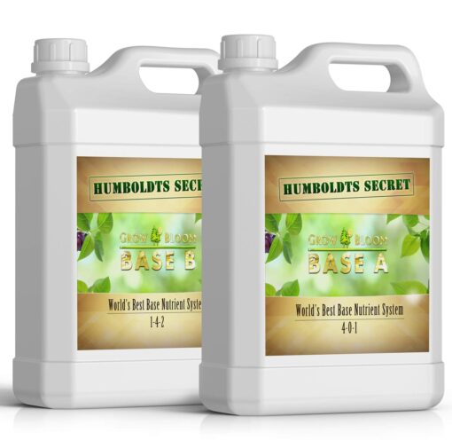 Humboldts Secret Set of A & B Liquid Hydroponics Fertilizer - World's Best Nutrient System – Hydroponic Nutrients for Outdoor, Indoor Plants – Supports Vegetative and Flowering Stages of Plants 32 Ounce