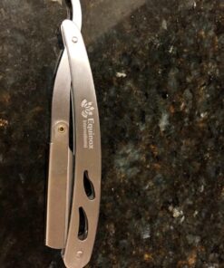 Equinox Professional Straight Edge Razor with 100 Single Derby Blades 100% Stainless Steel Razor and Blades - Close Shaving Men's Manual Shaver - Disposable Blades -Barber Straight Razor Kit - Silver Steel Razor W/ 100 Derby Blades 48 71TqPbPQmAL