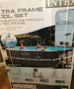 Intex 18ft X 52in Ultra Frame Pool Set with Sand Filter Pump, Ladder, Ground Cloth & Pool Cover 43 71TrGWdntzL