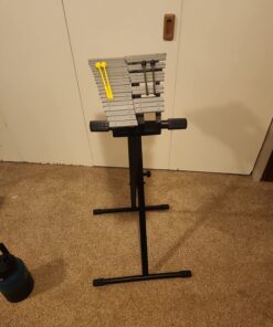 Stage Rocker Single-X Style Classic Folding Keyboard & Digital Piano Stand, Adjustable Width & Height, Durable & Sturdy, Easy to Assemble for Travel/Storage, Sleek Black, Powered by Hamilton(SR524000) 28 71TrqCb8U3L