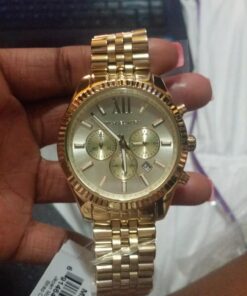 Michael Kors Lexington Men's Watch, Stainless Steel Bracelet Watch for Men Gold Steel 35 71TsRTDvCpL