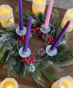 Mega Candles 4 pcs Unscented Christmas Advent Taper Candle, Hand Poured Wax Candles 10 Inch x 7/8 Inch, Holidays, Church, Devotional, Celebration, Party & More 19 71TsT5AtMFL
