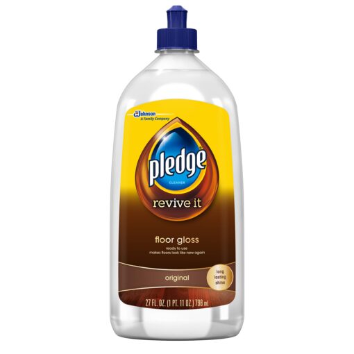 Pledge Floor Gloss Liquid, Sealed Wood Protector, Removes Dirt, Polish To Help Keep Floors Shiny, Original Scent, 27 fl oz