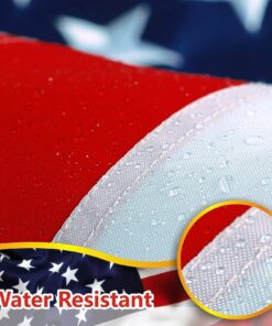 G128 - American Flag 5x8 ft USA US Flag Deluxe Embroidered Stars Sewn Stripes Brass Grommets Durable Indoor Outdoor Use 13 71TslqWP LL
