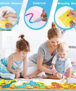 Kids Toys Water Doodle Mat: Dinosaur Painting Coloring Pad for Toddlers 1-3 - Aqua Magic Drawing Board for 2 3 4 Year Old Toddler Arts and Crafts Christmas Birthday Gifts for Girls Boys Age 2-4 3-5 31 71TsqwtNh3L