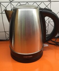 Chefman Stainless Steel Electric Kettle w/ 360° Swivel Base, Auto Shut Off & Boil Dry Protection, BPA-Free Interior and Cool-Touch Handle, 7+ Cup Capacity, 1.7 Liter, 1500W 51 71TssaRdGQL