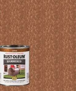 Rust-Oleum 239074 Stops Rust Hammered Finish Paint, Quart, Copper 32 Fl Oz (Pack of 1) 32 Fl Oz (Pack of 1) 25 71Tt5fUCZL