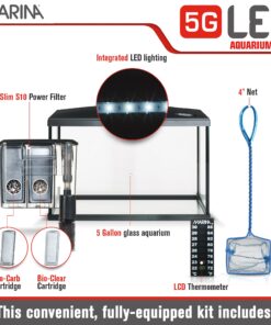 Alternative view of Marina 5 Gallon (19 L) LED Aquarium Kit – Ideal for Beginner Aquarists and New Fish-Keepers Standard Packaging