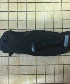 Kershaw Clash Black Serrated Pocketknife, 3" 8Cr13MoV Steel Drop Point Blade, Assisted One-Handed Flipper Opening, Folding Utility EDC 54 71Tv7fTwYgL