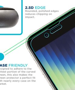 Alternative view of Tech Armor HD Clear Film Screen Protector Designed for Apple NEW iPhone SE 3 (2022), iPhone SE 2 (2020), iPhone 7 and iPhone 8 (4.7 Inch) 4 Pack