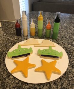 Free Hand Writer Bottles - 6 Easy Small Squeeze Bottles - 3 Each (1 and 2 Ounce) - Cookie Cutters, Cake and Baking Decoration, Food Coloring & Royal Icing Supplies for Writing (6 bottles) 6 Pieces 40 71TvQIeqXML