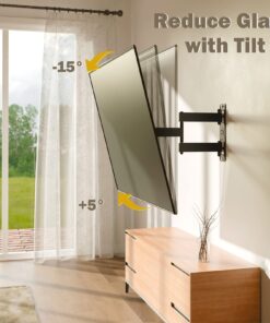 Mounting Dream UL Listed TV Wall Mount for Most 26-55 Inch TVs, Full Motion TV Mount with Perfect Center Design, Articulating Wall Mount TV Bracket Swivel and Tilt, Max VESA 400x400mm, Up to 77LBS 26 71TwdnAEogL