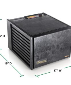 Excalibur 3900B Electric Food Dehydrator Machine with Adjustable Thermostat Accurate Temperature Control and Fast Drying, 9 tray, Black 26 71Twrqq9vFL