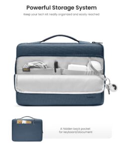 Alternative view of tomtoc 360 Protective Laptop Carrying Case for 13-inch MacBook Air M2/A2681 M1/A2337 2022-2018, MacBook Pro M2/A2686 M1/A2337 2022-2016, Shock-Proof, Water-Resistant Laptop Accessory Sleeve Bag 13 Inch for New MacBook Air & Pro Ashes Blue