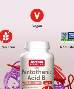 Jarrow Formulas Pantothenic Acid B5 500 mg - 100 Veggie Caps - Essential B Vitamin - Energy Production & Metabolism Support - 100 Servings (Packaging may vary) 100 Count (Pack of 1) 16 71TyEhck9sL