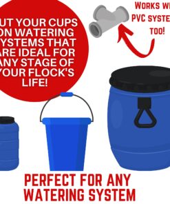 Backyard Barnyard 12 Pack Automatic Chicken Water Nipple Make Your Own Waterer Kit (Install Tools Included) Horizontal Clean Drinker Coop or Poultry Run Bebederos Gallinas Pollos Duck Quail 24 71TyenAEGUL