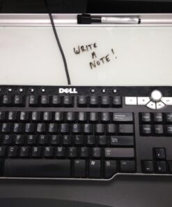 Quartet Glass Dry Erase White Board, Desktop Computer Pad for Notetaking, 18" x 6" Whiteboard, Clean Erase Surface with Storage, 1 Dry Erase Marker, White Surface (GDP186) 45 71TytIHUrHL