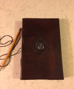 Leather Chakra Journal: Unlock Your Inner Magic with 7 Stones Celtic Notebook | Leather Bound Journal, Book of Shadows & Wiccan Gift | Diary with Lock for Witches, Goth Lovers, and D&D Enthusiasts Blank Paper 45 71Tz9Yk6HfL