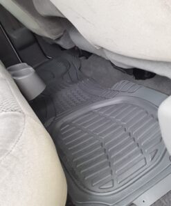 Motor Trend FlexTough Floor Mats for Cars, Gray Deep Dish All-Weather Mats, Waterproof Trim-To Fit Automotive Floor Mats for Trucks SUV, Universal Liner Car Accessories Full Set 50 71Tzy2Ox93L