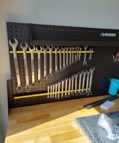 Master Magnetics 24” Heavy-Duty Magnetic Tool Holder, Easy-Install, 20-lb per inch Pull Force, Black Powder Coat with Yellow Stripe (AM1PLC) 24" 40 71U GTE97QL