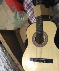 Best Choice Products 38in Beginner All Wood Acoustic Guitar Starter Kit w/Gig Bag, Digital Tuner, 6 Celluloid Picks, Nylon Strings, Capo, Cloth, Strap w/Pick Holder - Natural 36 71U0ER1KtGL