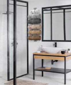 Sorbus Towel Rack Wall Mounted – Metal Towel Holder for Bathroom Wall, Washcloth, Rolled Bath Towels, Spa, Gym, Camper Rv, Shelf Cabinet - 6 Level Wine Rack Wall Mounted for Kitchen Bar, Wine Cellar 25 71U0G5nlOwL