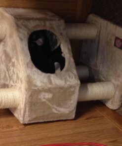 Majestic Pet Products 52 Inch Cat Tree Furniture Tower Condo House with Scratching Post, Multi-Level Activity Pet Tree (Beige Casita) Beige Casita 12 71U0sJ8NuHL