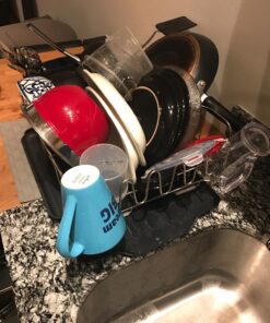 Polder KTH-615 Dish Rack & Tray 4 PC Combo– Advantage System Includes Rack, Drain Tray, Removable Drying Tray & Cutlery Holder – Stainless Steel & Plastic 4-piece 74 71U1t7k5gSL