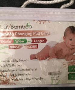 iLuvBamboo Waterproof Changing Pad Liners (Mom’s Choice Gold Award Winner) 3 Pack Thicker, Longer & Wider Changing Table Cover -Portable,Reusable & Washable Diaper Change Mat for Baby Gifts & Showers 14x27 Inch (Pack of 3) 38 71U3uVVGxyL 1