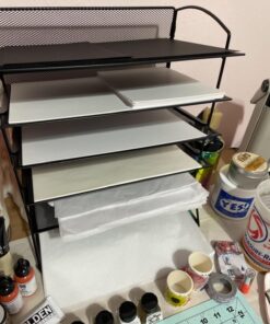 EASEPRES Extra Thick 6-Tier Mesh Desk Organizer Tray, Desktop File Folder Sorter Holder for Mail Paper Document Letter Organization Storage Accessories, for Office Home School Classroom, Black 1 Pack 30 71U3yBL3GBL