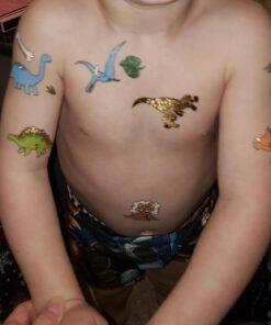 xo, Fetti Dinosaur Tattoos for Kids - 34 styles | Birthday Party Supplies Boy, Dino Party Favors, T-rex Decorations Boy Dino 33 71U47tRjRPL