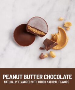 SlimFast Low Carb Chocolate Snacks, Keto Friendly for Weight Loss with 0g Added Sugar & 3g Fiber, Peanut Butter Chocolate, 14 Count Box (Packaging May Vary) Peanut Butter Snack Cup 24 71U4DWegzL