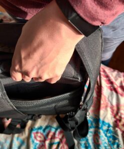 USA Gear DSLR Camera Backpack Case - 15.6 inch Laptop Compartment, Padded Custom Dividers, Tripod Holder, Rain Cover, Long-Lasting Durability and Storage Pockets - Compatible with Many DSLRs (Black) Black 52 71U4RVPvRCL