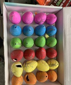 Jofan 24 PCS Dinosaur Eggs That Hatch Growing Easter Eggs with Mini Dinosaur Toys Inside for Kids Boys Girls Easter Basket Stuffers Gifts Fillers Party Favors Supplies 57 71U5CHziYNL