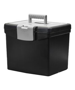 Storex 61504B02C Portable File Box with XL Lid, 11 x 13-1/2 x 11 Inches, Black Letter Size with XL Lid 10 71U5DAT5vL