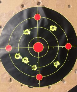 Splatterburst Targets - 8 inch Stick & Splatter Self Adhesive Shooting Targets - Gun - Rifle - Pistol - Airsoft - BB Gun - Pellet Gun - Air Rifle - Made in USA 25 pack 28 71U62CbdLiL 1