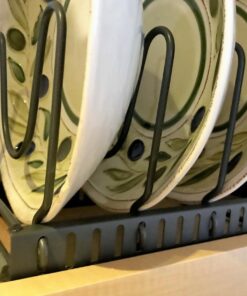 Pot Lid Holder 12+ Adjustable Dividers by BTH Expandable Pan and Pot Lid Organizer Rack for Cabinet – Heavy Duty Pot Lid Organizer for Kitchen Under Sink Drawer Pantry Storage (5.5"W, Dark Grey) LID HOLDER 5.5"W (DARK GREY) 39 71U7BYYeKTL