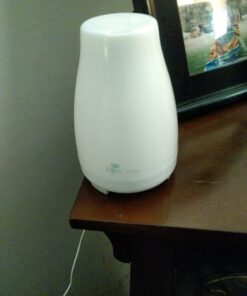 Diffuserlove Essential Oil Diffusers 200ML Remote Control Ultrasonic Mist Humidifiers BPA-Free Aromatherapy Diffuser with 7 Color Lights, Auto Shut-Off for Bedroom Office Kitchen White 49 71U7FkWdgL